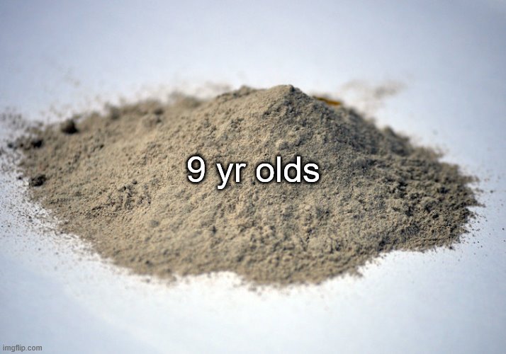 pile of dust | 9 yr olds | image tagged in pile of dust | made w/ Imgflip meme maker