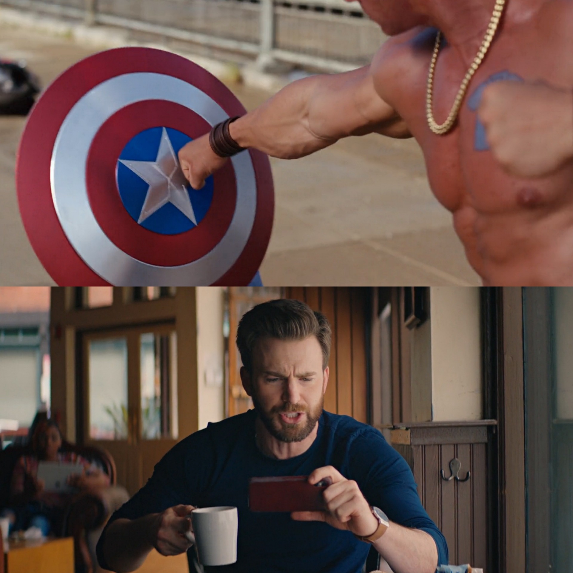 High Quality Guy Vs Dude ft. Chris Evans Blank Meme Template