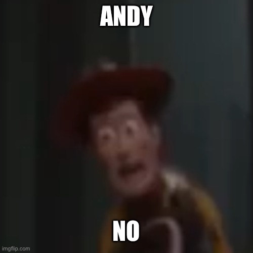 Screaming Woody | ANDY NO | image tagged in screaming woody | made w/ Imgflip meme maker