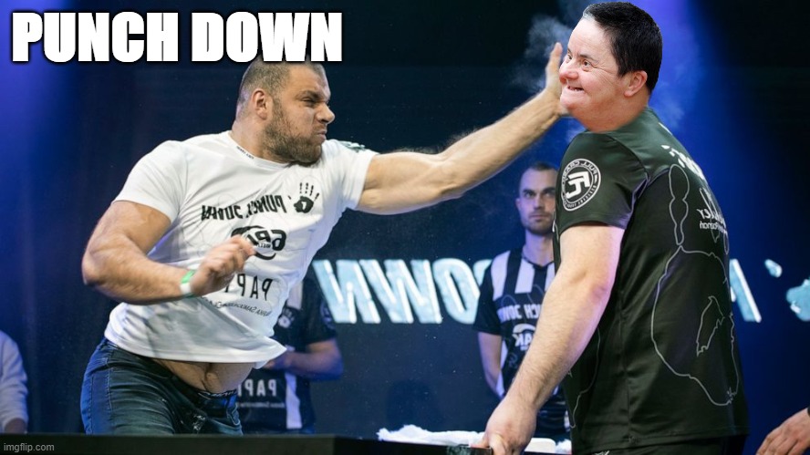 Punch Down | PUNCH DOWN | image tagged in sport,funny | made w/ Imgflip meme maker