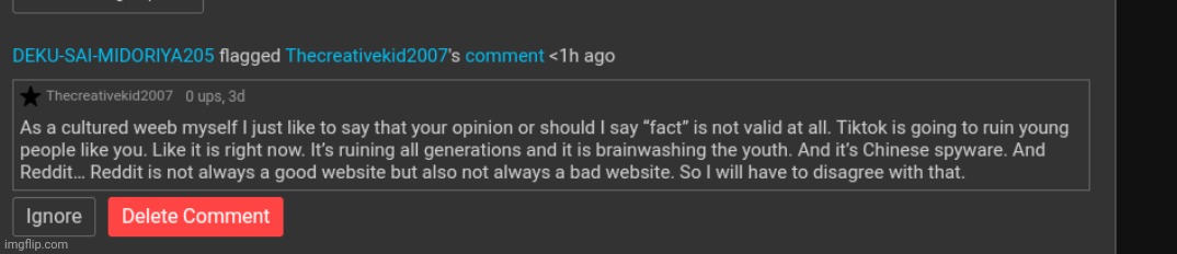 He literally said fact | made w/ Imgflip meme maker