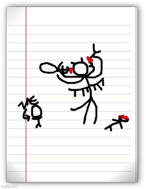 Shown: Drawing of a 4-year old child who had an encounter with CA-2415. | made w/ Imgflip meme maker