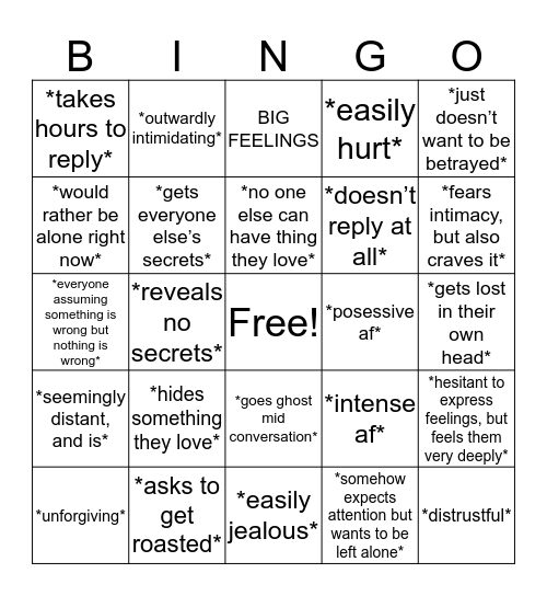 High Quality Scorpio Bingo Blank Meme Template