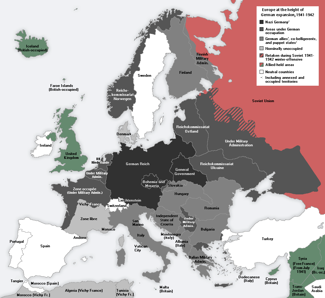 High Quality WWII map Europe Blank Meme Template