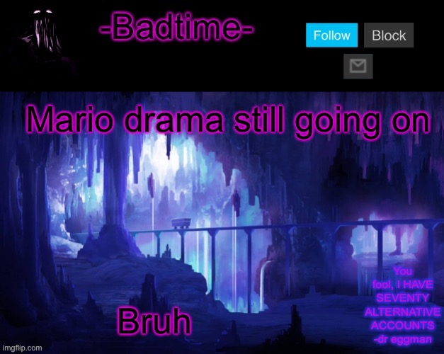 Sheeeeeeesh | Mario drama still going on; Bruh | image tagged in sheeeeeeesh | made w/ Imgflip meme maker