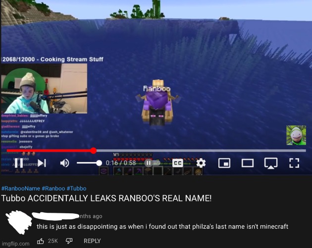 I was disappointed as well, mate | image tagged in minecraft,ranboo | made w/ Imgflip meme maker