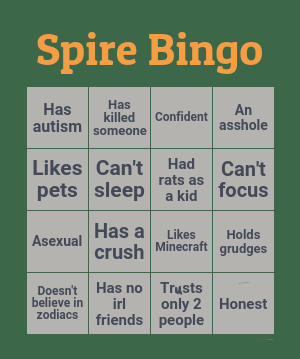 High Quality Spire bingo Blank Meme Template