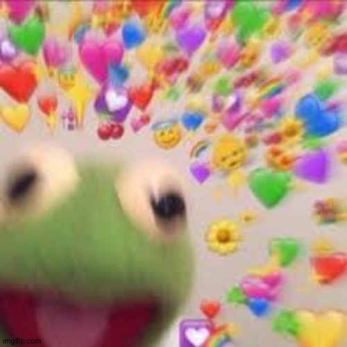 Kermit with hearts | image tagged in kermit with hearts | made w/ Imgflip meme maker