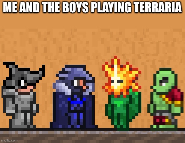 ME AND THE BOYS PLAYING TERRARIA | made w/ Imgflip meme maker