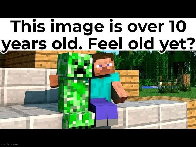 im only 14 and i feel this old- :cry: | image tagged in minecraft | made w/ Imgflip meme maker
