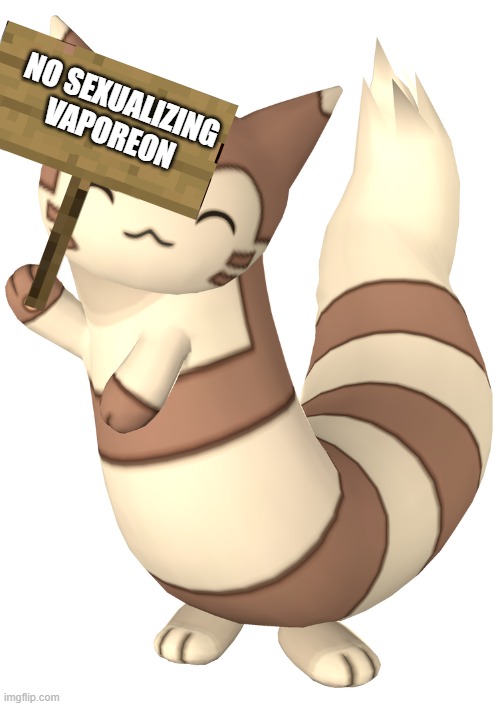 yay | NO SEXUALIZING VAPOREON | image tagged in furret transparent 2 | made w/ Imgflip meme maker