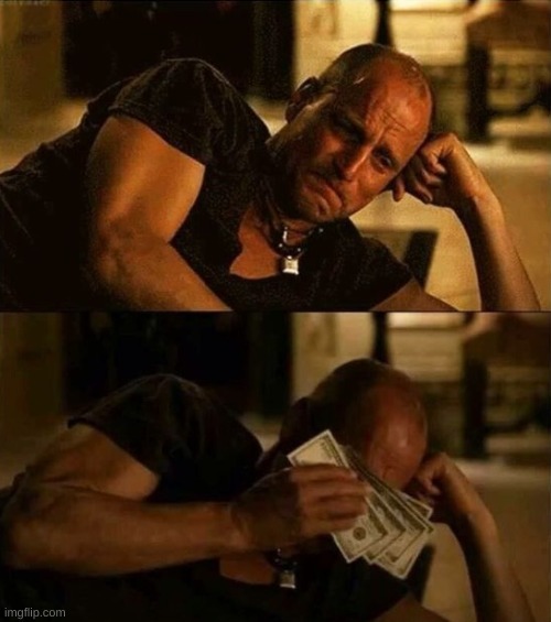 Zombieland money tears | image tagged in zombieland money tears | made w/ Imgflip meme maker