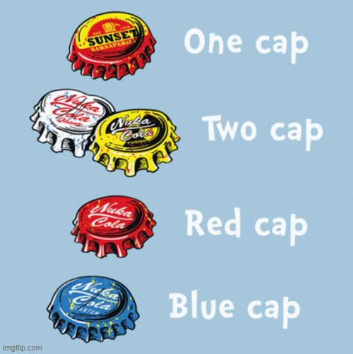 Yes, another new cap related temp | image tagged in one cap two cap red cap blue cap | made w/ Imgflip meme maker