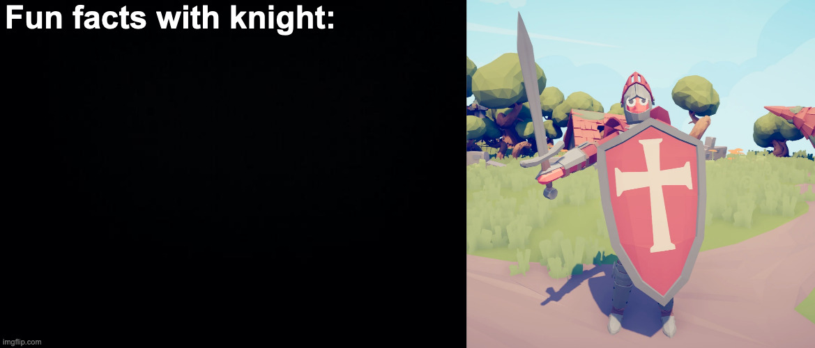 Fun facts with knight Blank Meme Template