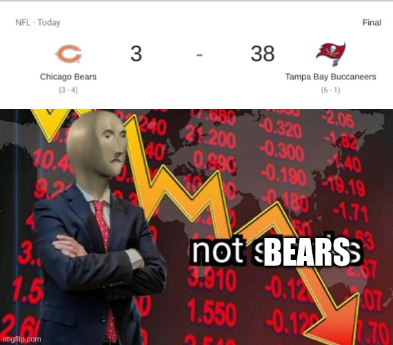 BEARS | image tagged in not stonks | made w/ Imgflip meme maker