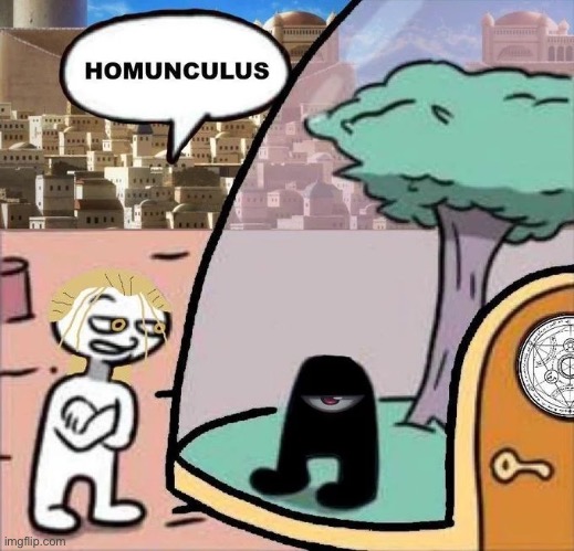 Homunculus Amogus | image tagged in homunculus | made w/ Imgflip meme maker