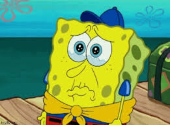 Spongebob cry | image tagged in spongebob cry | made w/ Imgflip meme maker