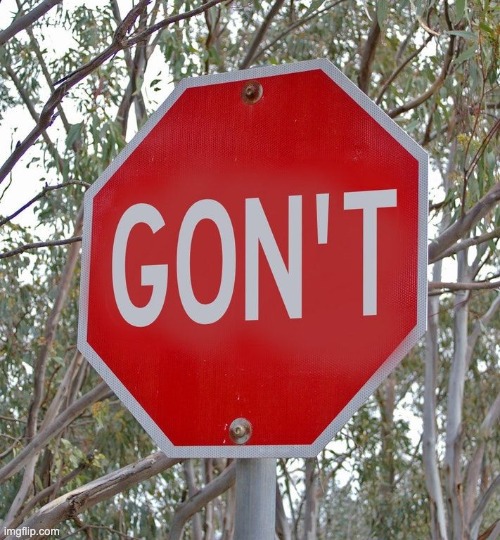 gon't | image tagged in memes,unfunny | made w/ Imgflip meme maker