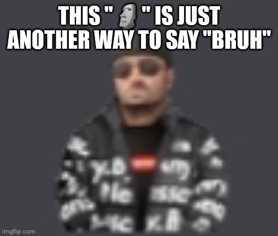 terrorist drip | THIS "🗿" IS JUST ANOTHER WAY TO SAY "BRUH" | image tagged in terrorist drip | made w/ Imgflip meme maker