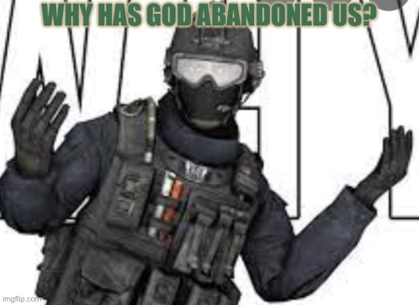 Russian  Badger | WHY HAS GOD ABANDONED US? | image tagged in russian badger | made w/ Imgflip meme maker