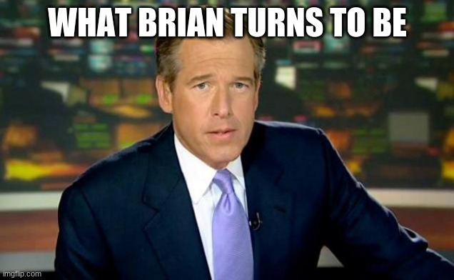 Brian Williams Was There Meme | WHAT BRIAN TURNS TO BE | image tagged in memes,brian williams was there | made w/ Imgflip meme maker