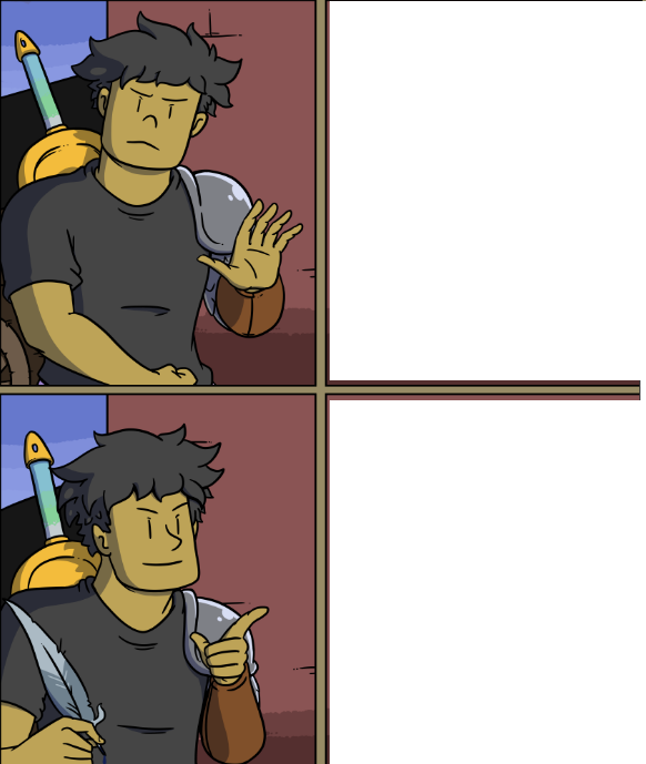 High Quality sword , yes , no Blank Meme Template