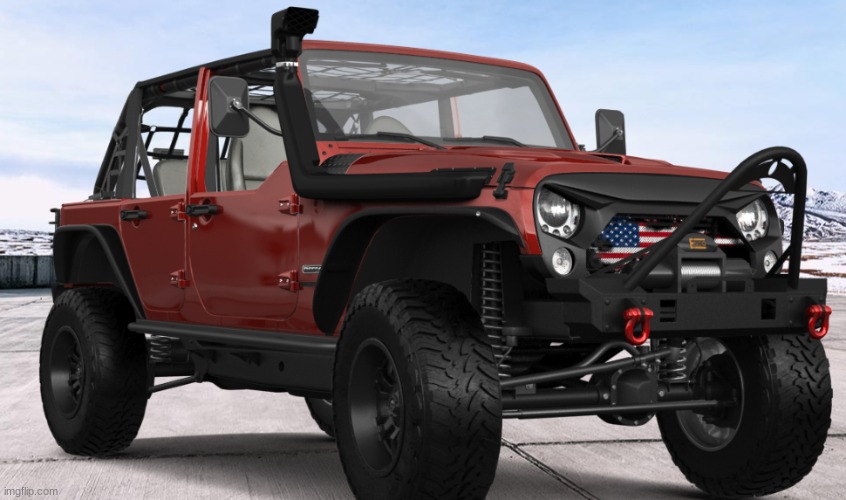 badass jeep wrangler | image tagged in jeep,badass car,but not car,it is jeep | made w/ Imgflip meme maker
