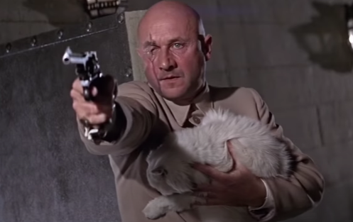 Blofeld about to fire. Blank Meme Template