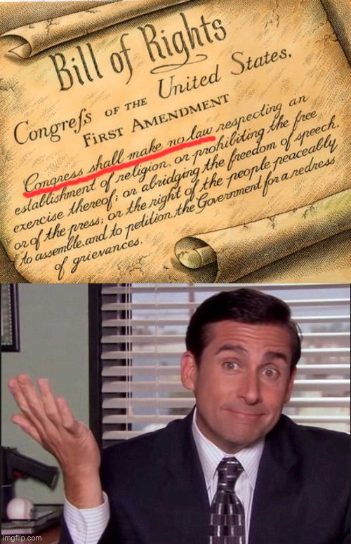 image tagged in bill of rights congress shall make no law,michael scott | made w/ Imgflip meme maker