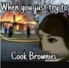 High Quality When U Just Try To Cook Brownies Blank Meme Template