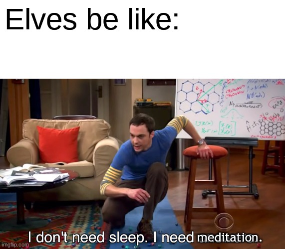 choosing a class in dnd | Elves be like:; meditation. | image tagged in i don't need sleep i need answers | made w/ Imgflip meme maker