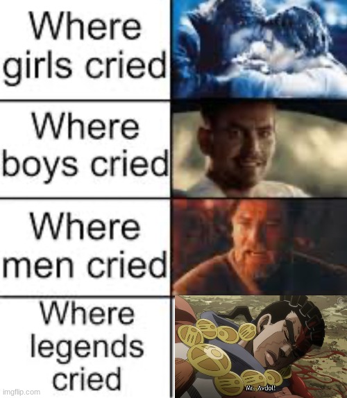 I felt the same way polanareff did | image tagged in where legends cried | made w/ Imgflip meme maker