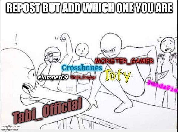 Repost this for which one you are (Credits go to Tabi_Official, that's where I saw i first) | PandaPie | image tagged in repost,why are you reading this,never gonna give you up,never gonna let you down,never gonna run around,and desert you | made w/ Imgflip meme maker