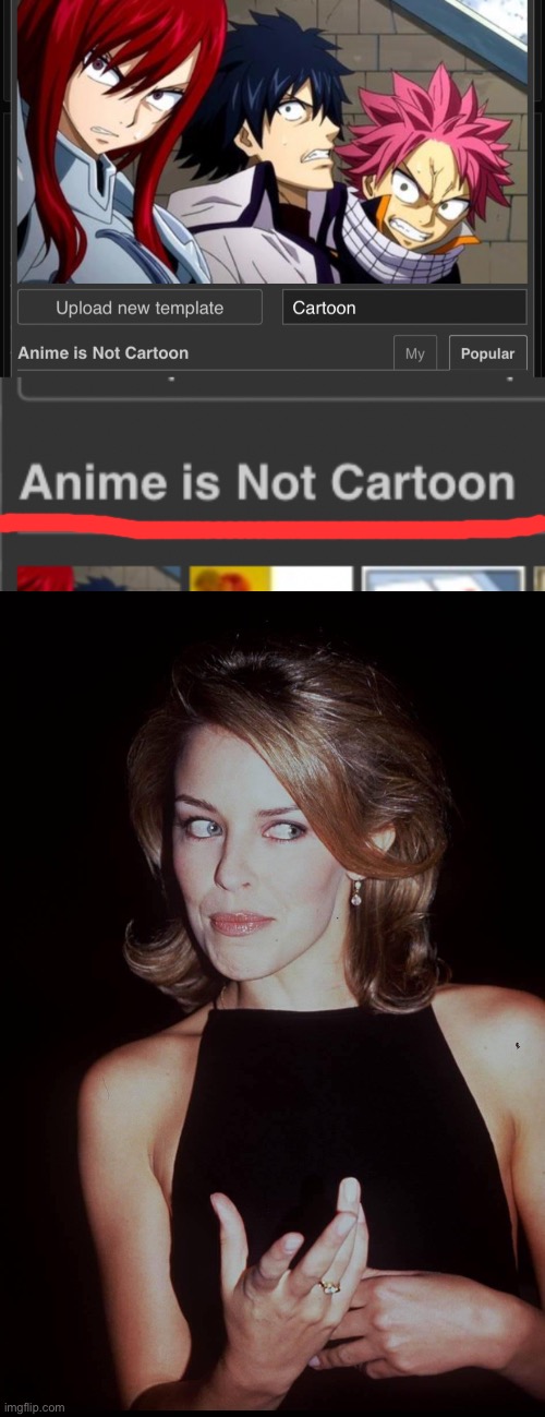 High Quality Anime is not cartoon Blank Meme Template