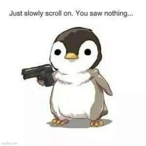 Just slowly scroll on. You saw nothing... | image tagged in just slowly scroll on you saw nothing | made w/ Imgflip meme maker