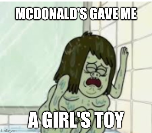 :( | MCDONALD'S GAVE ME; A GIRL'S TOY | image tagged in crying muscle man,fun,memes,dank memes,mcdonalds,childhood | made w/ Imgflip meme maker