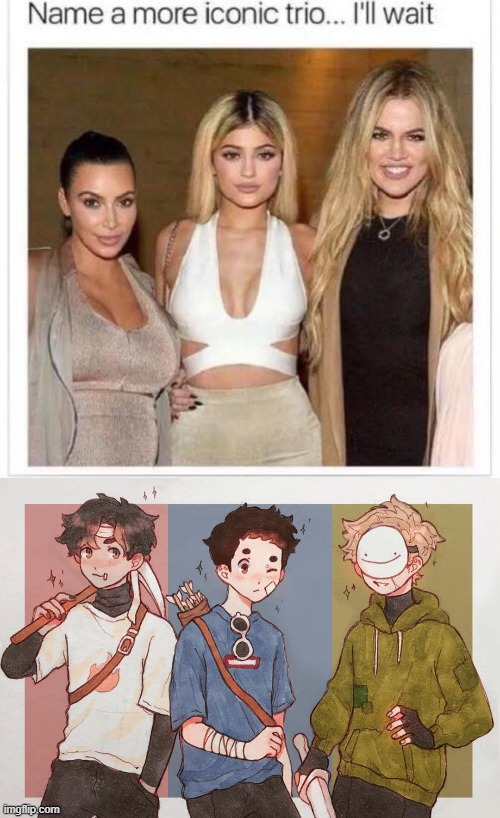 Image Title | image tagged in name a more iconic trio | made w/ Imgflip meme maker