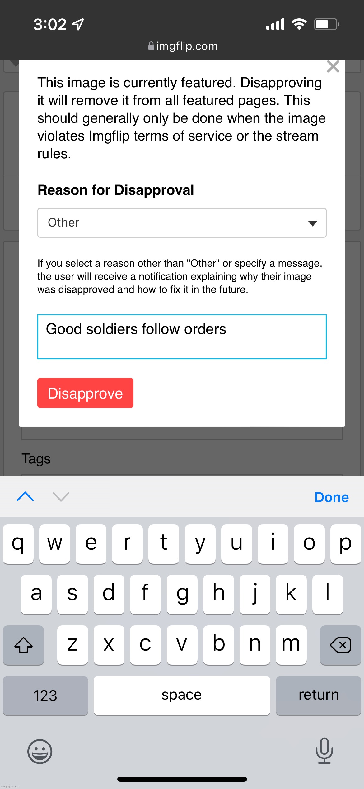 No, I didn’t actually disapprove anything | made w/ Imgflip meme maker