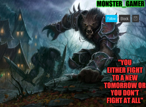 Monster_Gamer announcement template Blank Meme Template
