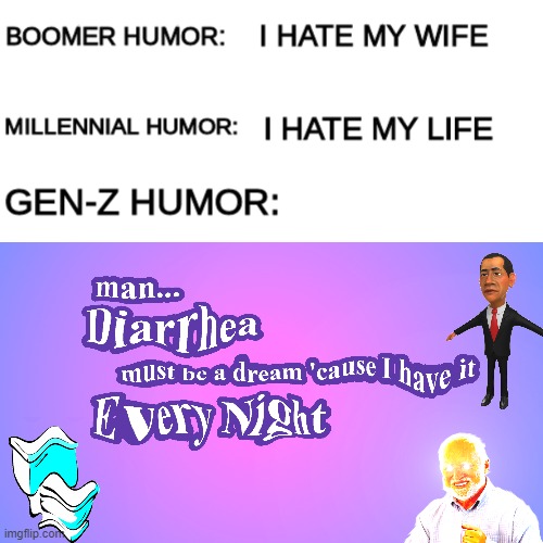gen z be liek | image tagged in barney will eat all of your delectable biscuits,gen z humor,funny,memes,im lonely lol | made w/ Imgflip meme maker