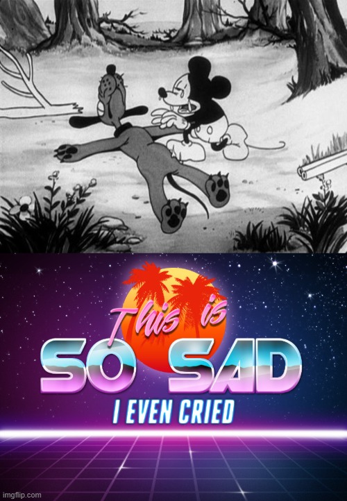 ok. | image tagged in mickey mouse with dead pluto,this is so sad i even cried,fun | made w/ Imgflip meme maker