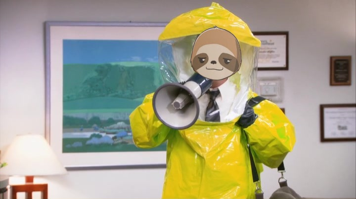 Sloth hazmat suit Blank Meme Template