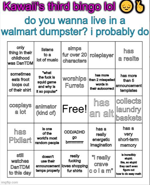 High Quality some sort of bingo except its not a bingo or is it Blank Meme Template