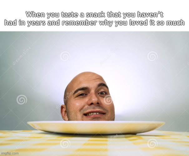 Never Shall We Part Again | When you taste a snack that you haven’t had in years and remember why you loved it so much | image tagged in food,snacks,stock image,when you | made w/ Imgflip meme maker
