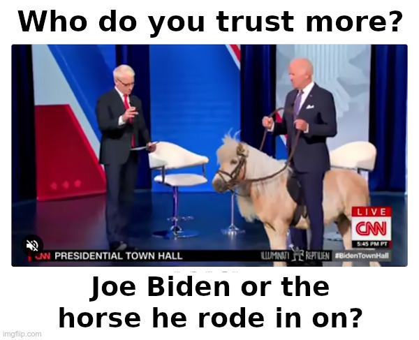 Who Do You Trust? | image tagged in cnn,fake news,joe biden,beating a dead horse | made w/ Imgflip meme maker