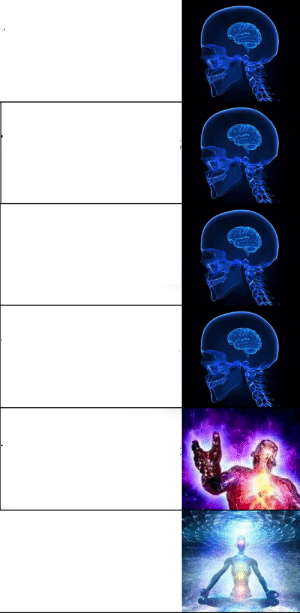 galaxy brain stages Blank Meme Template
