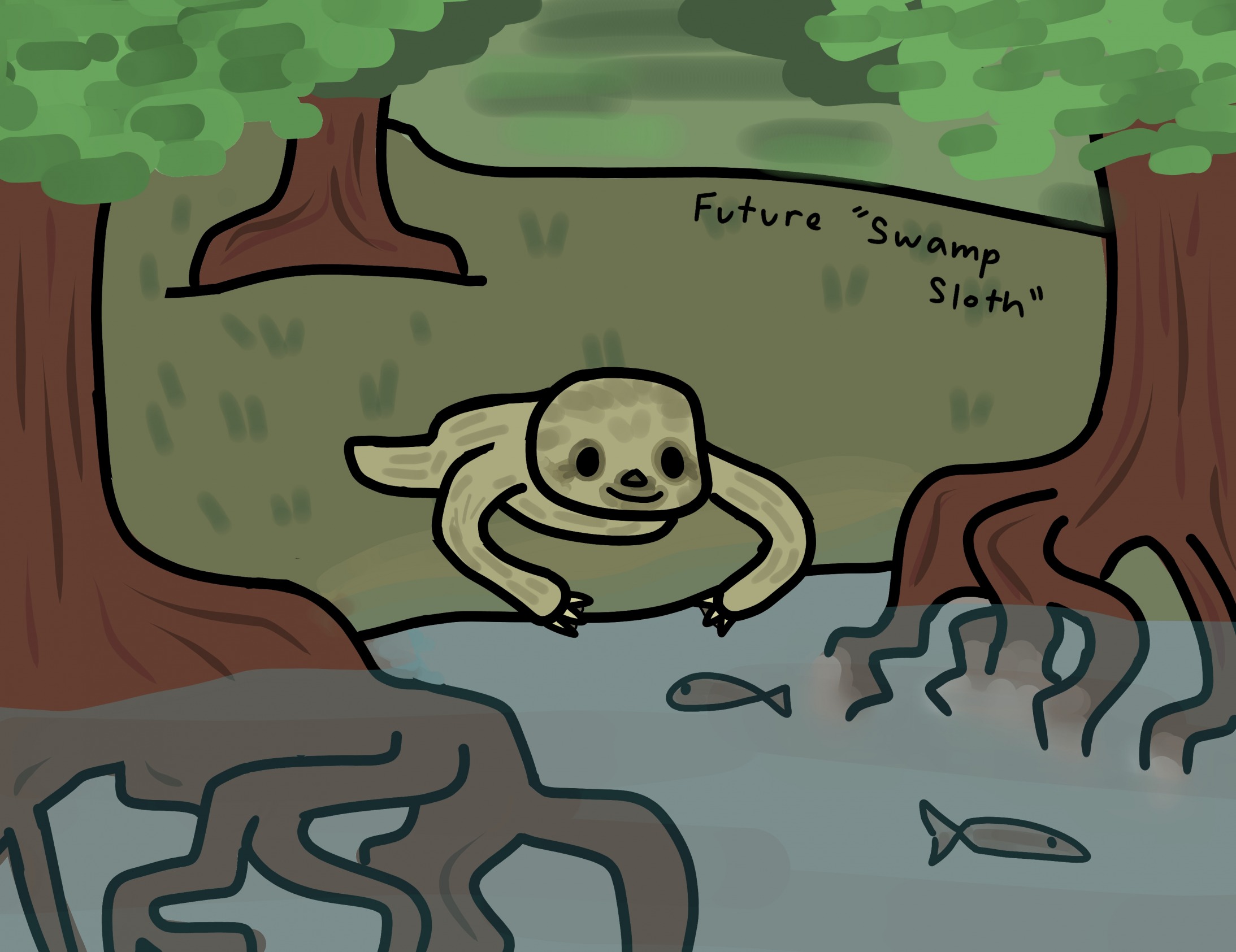 High Quality Future swamp sloth Blank Meme Template