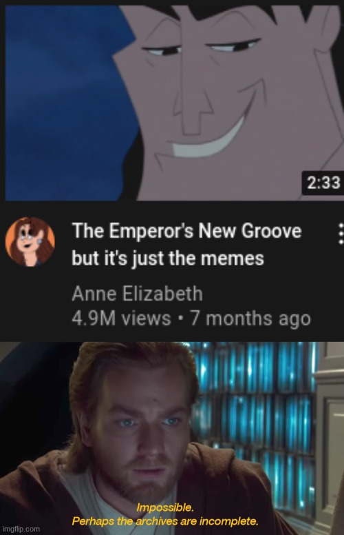 only 2 minutes?! | image tagged in star wars prequel obi-wan archives are incomplete | made w/ Imgflip meme maker