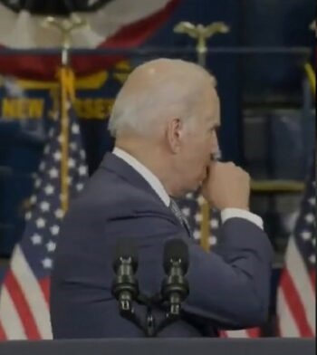 High Quality Biden Coughing Into His Hand Blank Meme Template