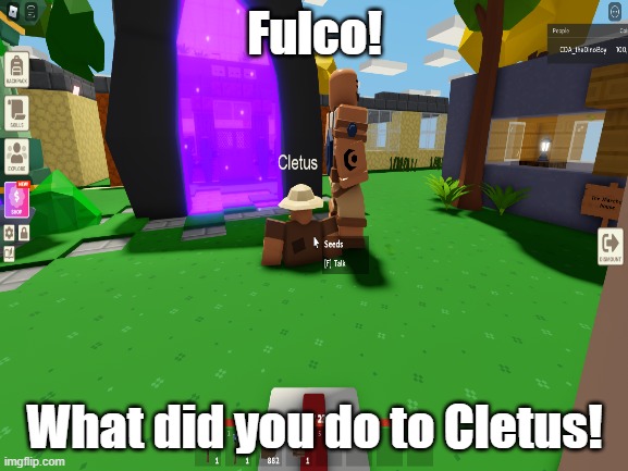 I just founf this random iamge in my files | Fulco! What did you do to Cletus! | image tagged in bruh | made w/ Imgflip meme maker